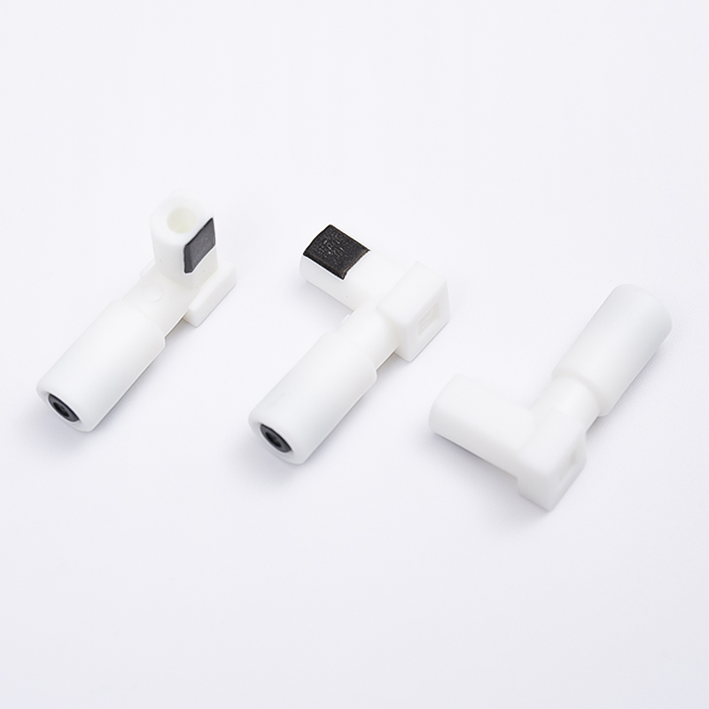 L-002 (verf zwart vierkant) L-vormige plastic mistspuit aerosol-actuator voor aluminium blikjes